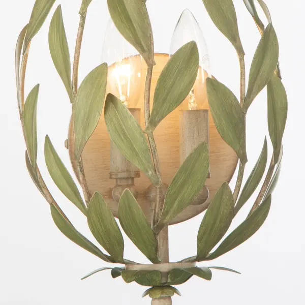 Broche 8.25" Wrought Iron Leaf Sconce - Image 29