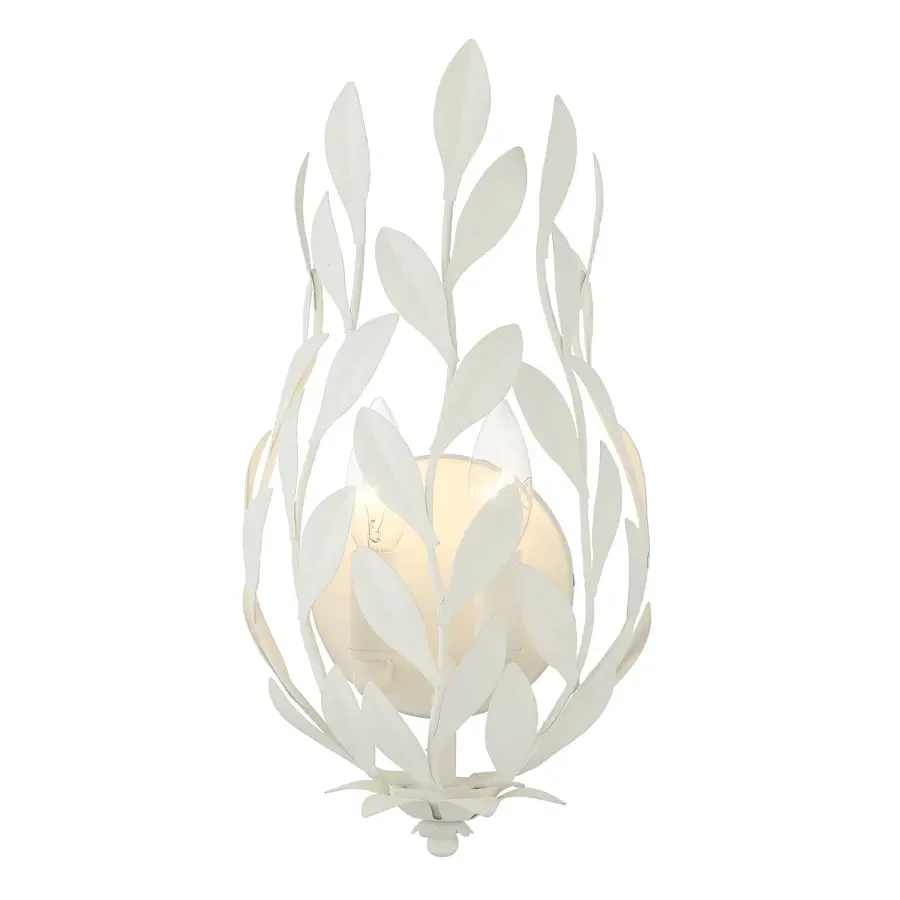 Broche 8.25" Wrought Iron Leaf Sconce - Image 9