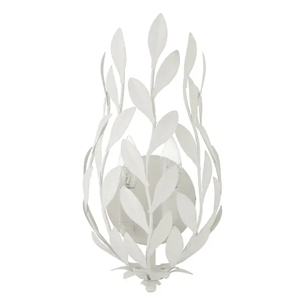 Broche 8.25" Wrought Iron Leaf Sconce - Image 10