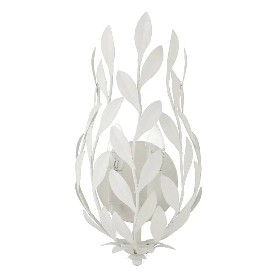 Broche 8.25" Wrought Iron Leaf Sconce - Image 10