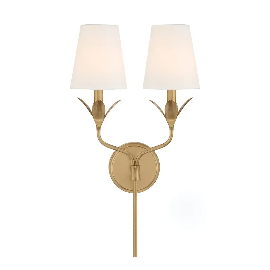 Broche 12" Antique Gold Sconce - Image 1