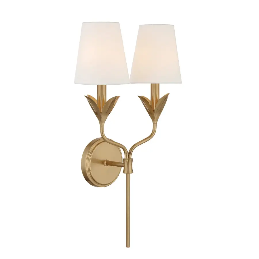 Broche 12" Antique Gold Sconce - Image 3