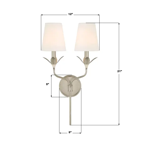 Broche 12" Antique Gold Sconce - Image 23