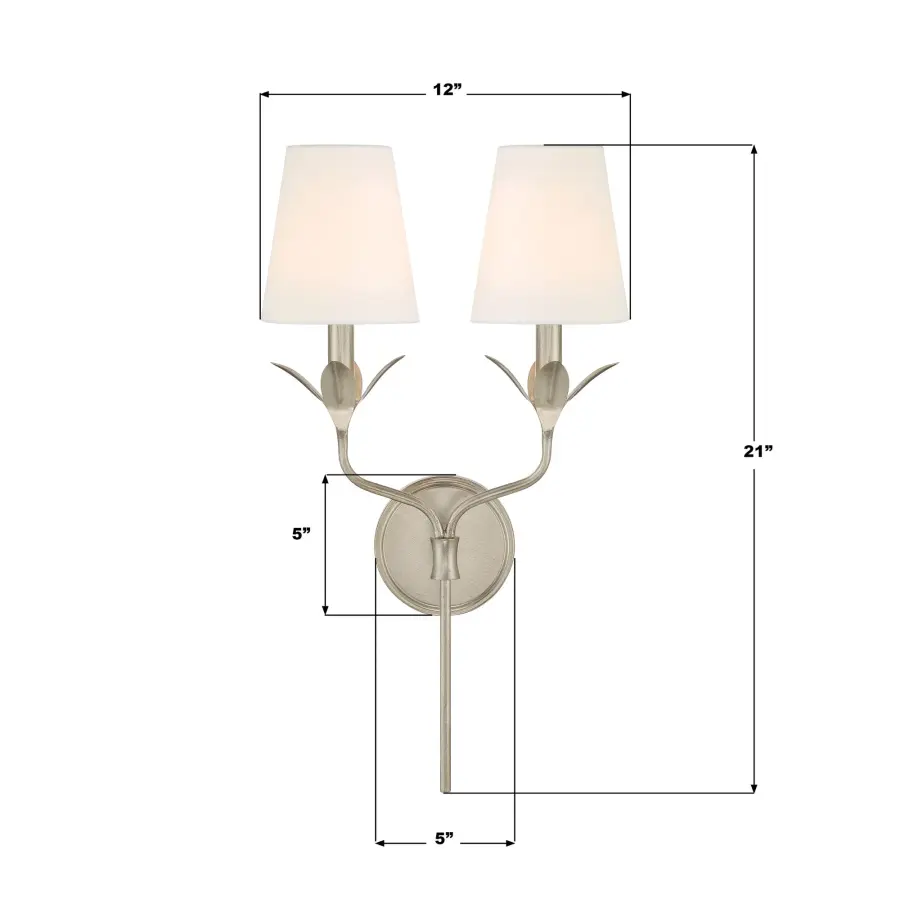 Broche 12" Antique Gold Sconce - Image 23