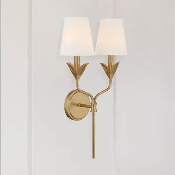 Broche 12" Antique Gold Sconce - Image 6