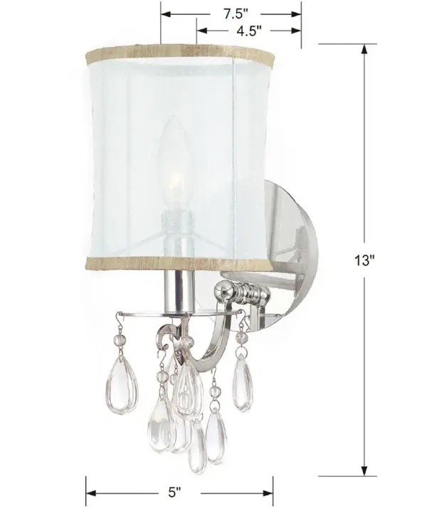 Hampton 5.5" Crystal Sconce - Image 11
