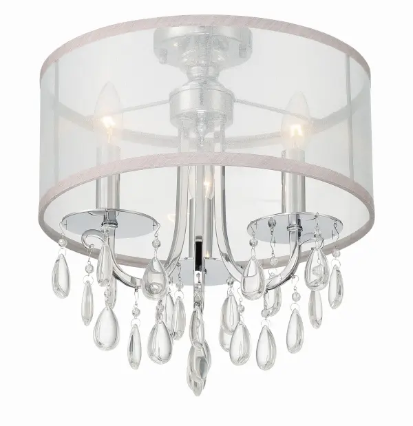 Hampton 14" Semi Flush Mount in Antique Brass - Image 11