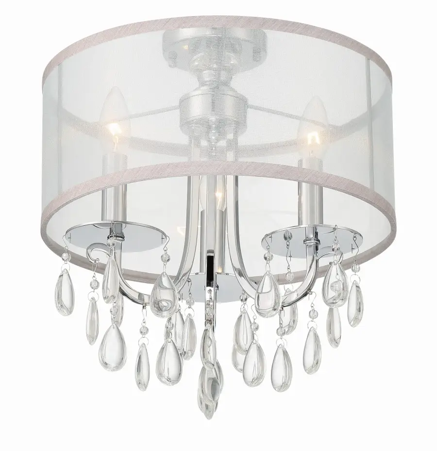 Hampton 14" Semi Flush Mount in Antique Brass - Image 11