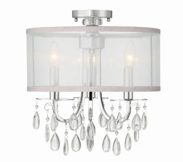 Hampton 14" Semi Flush Mount in Antique Brass - Image 8