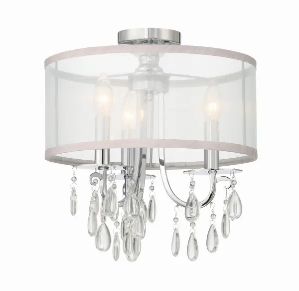 Hampton 14" Semi Flush Mount in Antique Brass - Image 9