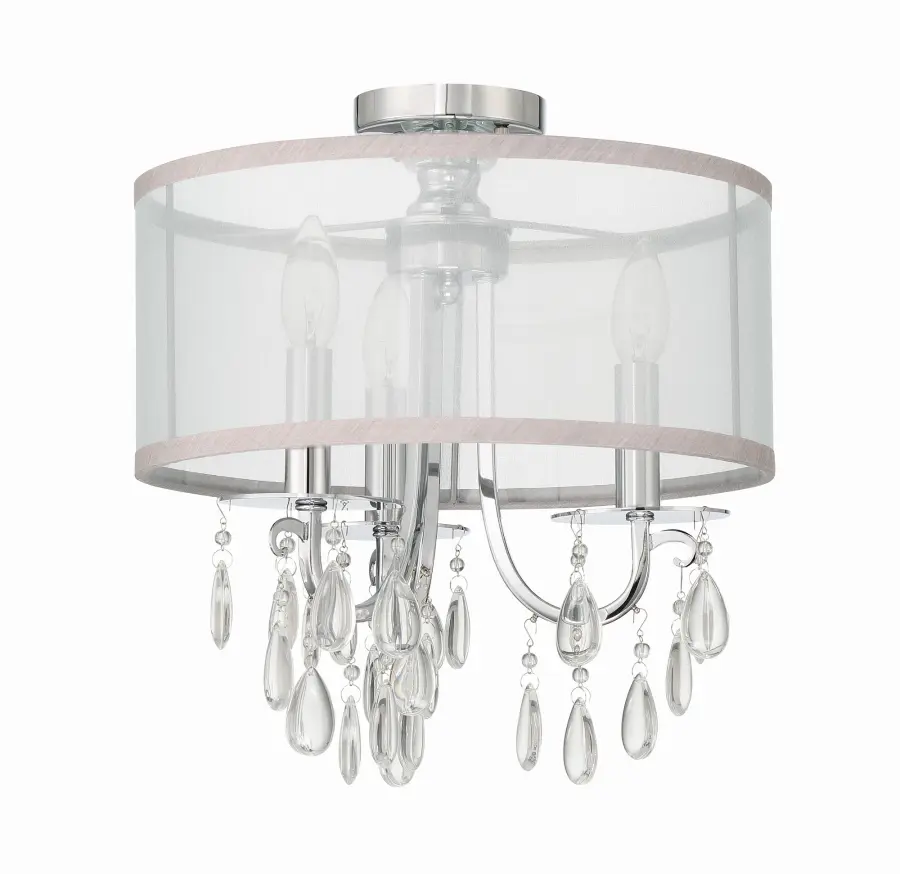 Hampton 14" Semi Flush Mount in Antique Brass - Image 10