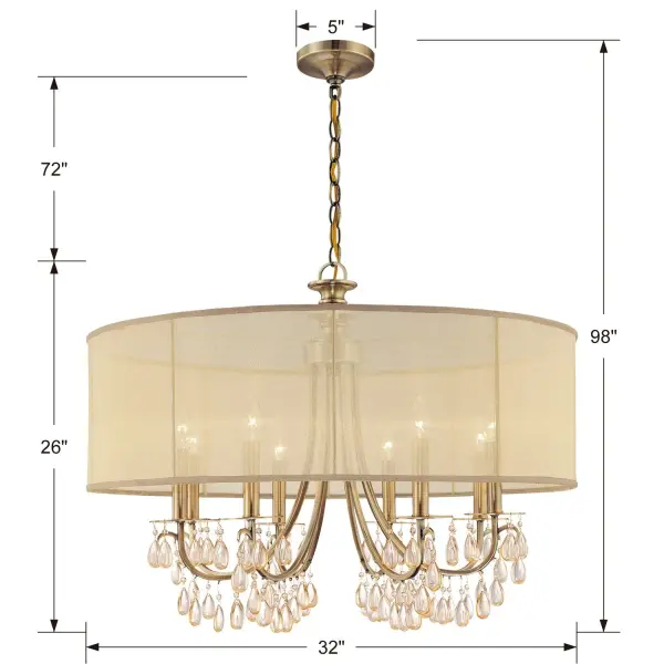 Hampton 32" Crystal Chandelier - Image 6