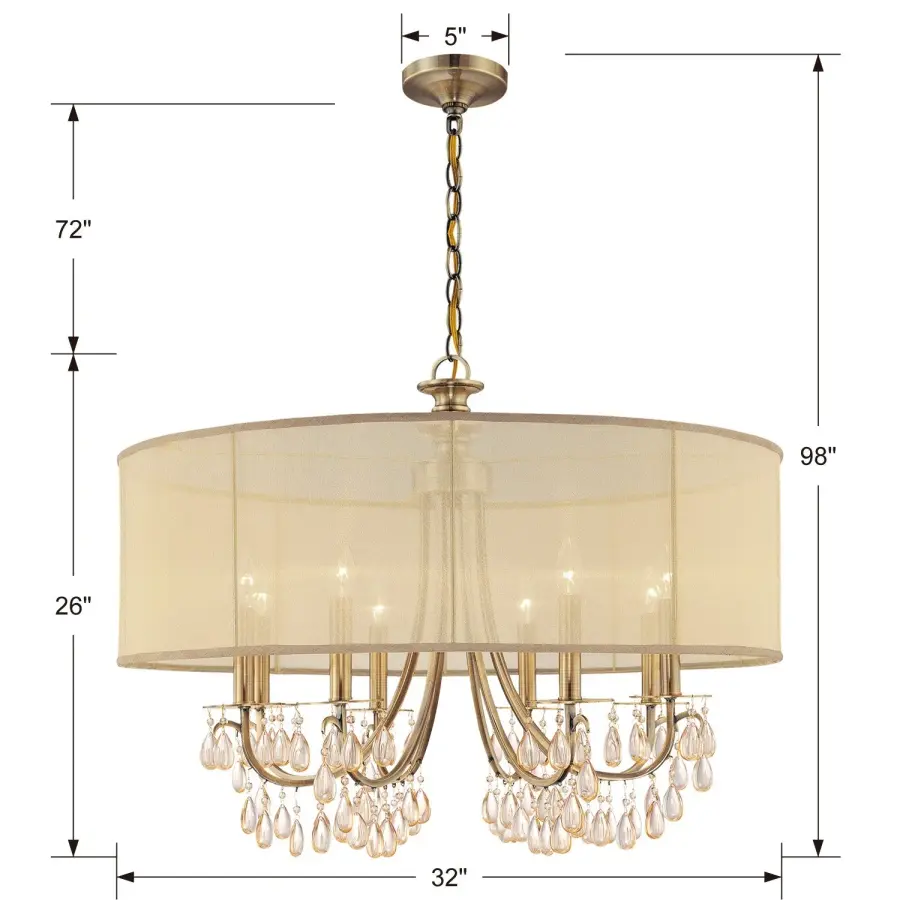 Hampton 32" Crystal Chandelier - Image 6