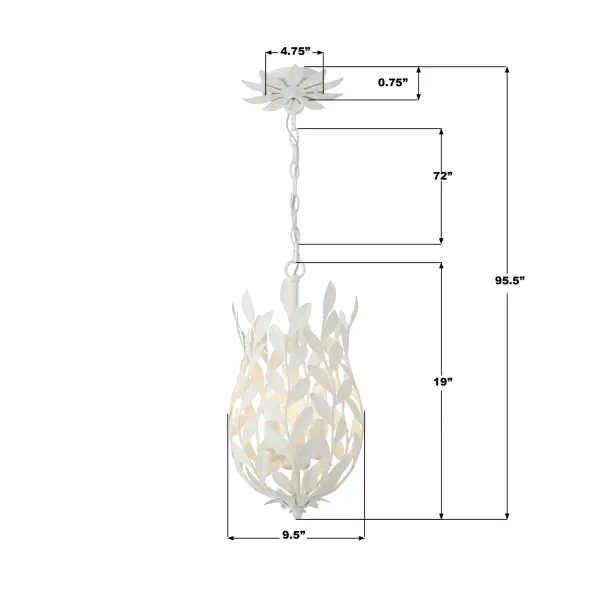 Broche 9.5" Matte White Pendant - Image 17