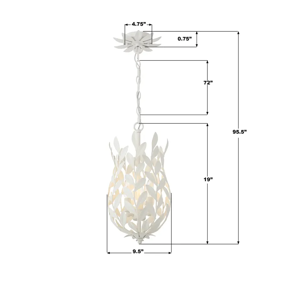Broche 9.5" Matte White Pendant - Image 17