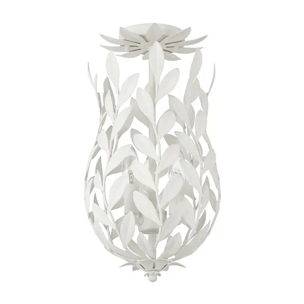 Broche 9.5" Semi Flush Mount in Matte White - Image 11