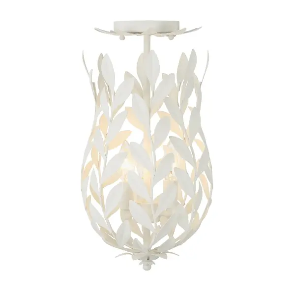 Broche 9.5" Semi Flush Mount in Matte White - Image 12