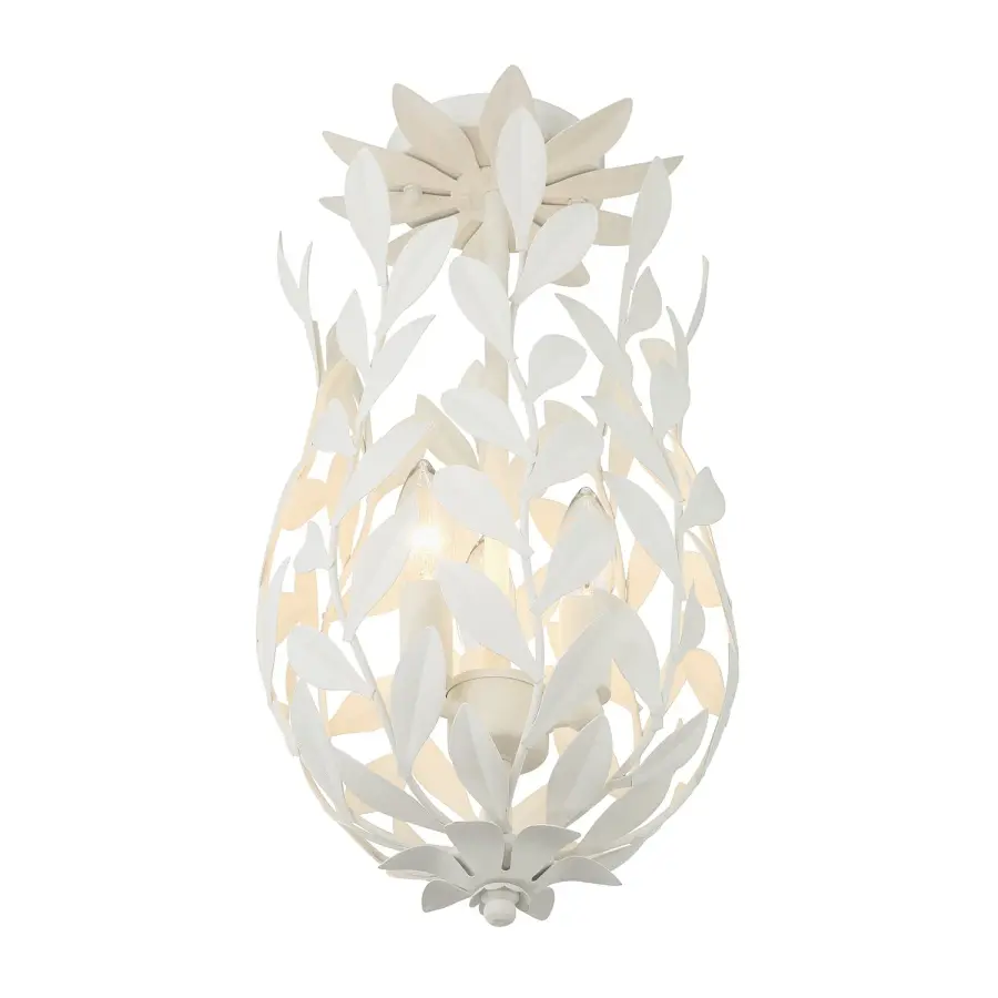 Broche 9.5" Semi Flush Mount in Matte White - Image 13