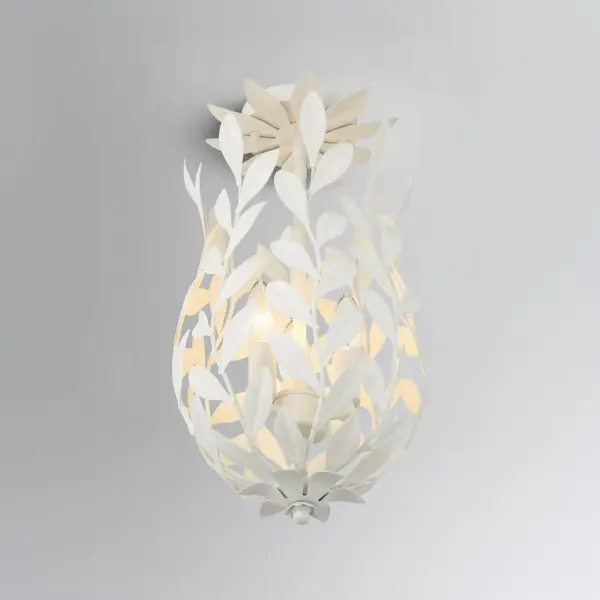 Broche 9.5" Semi Flush Mount in Matte White - Image 16