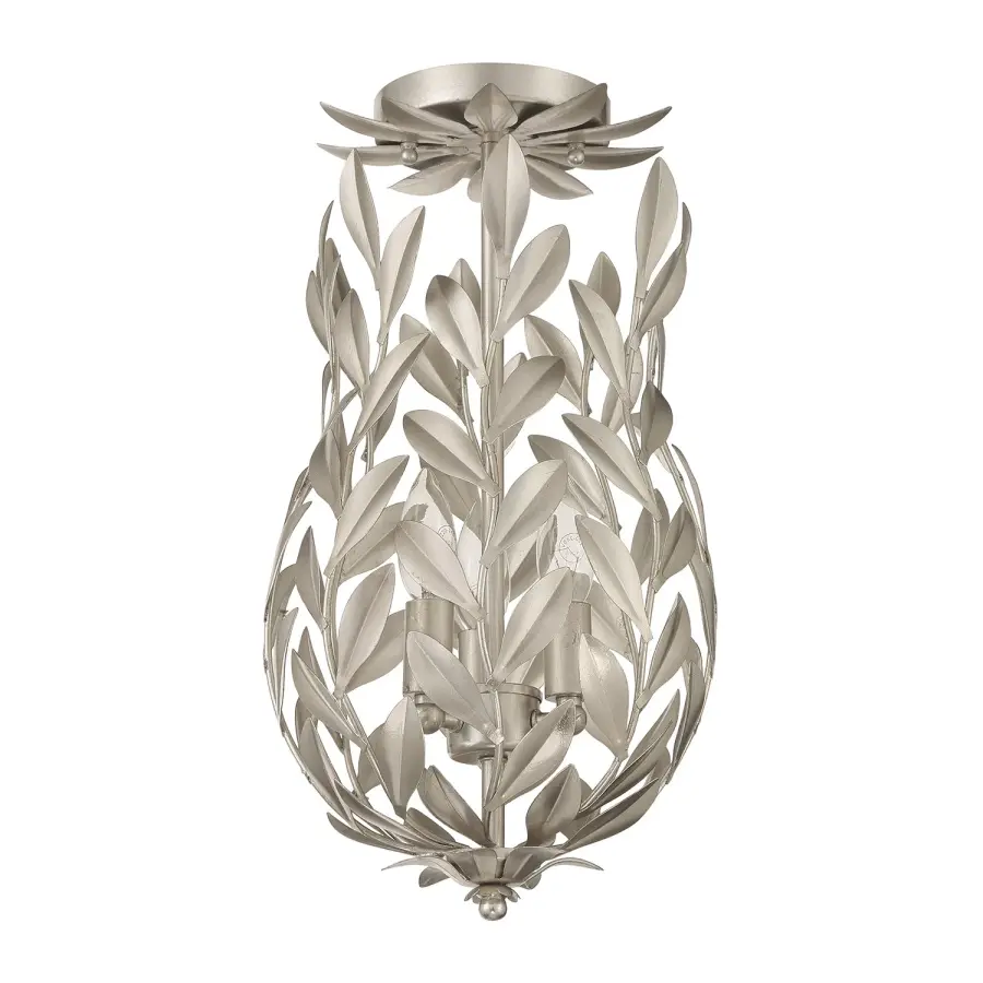 Broche 9.5" Semi Flush Mount in Matte White - Image 20