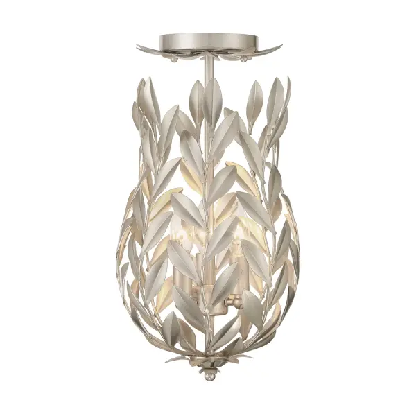 Broche 9.5" Semi Flush Mount in Matte White - Image 21