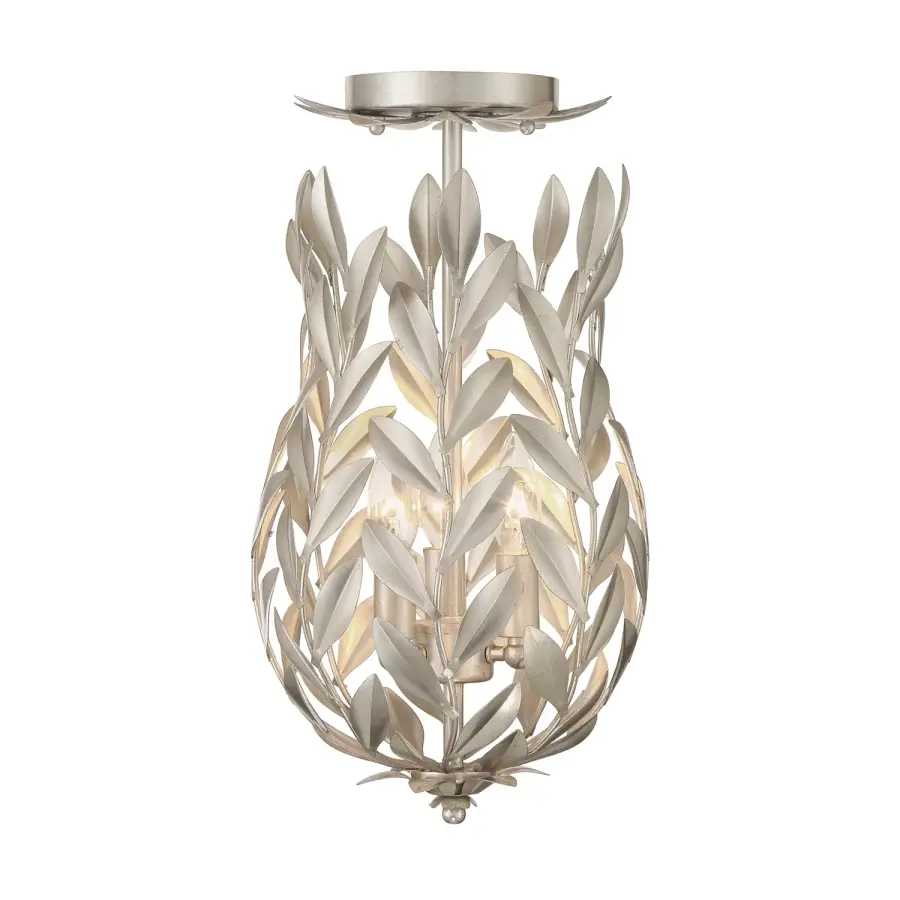 Broche 9.5" Semi Flush Mount in Matte White - Image 21