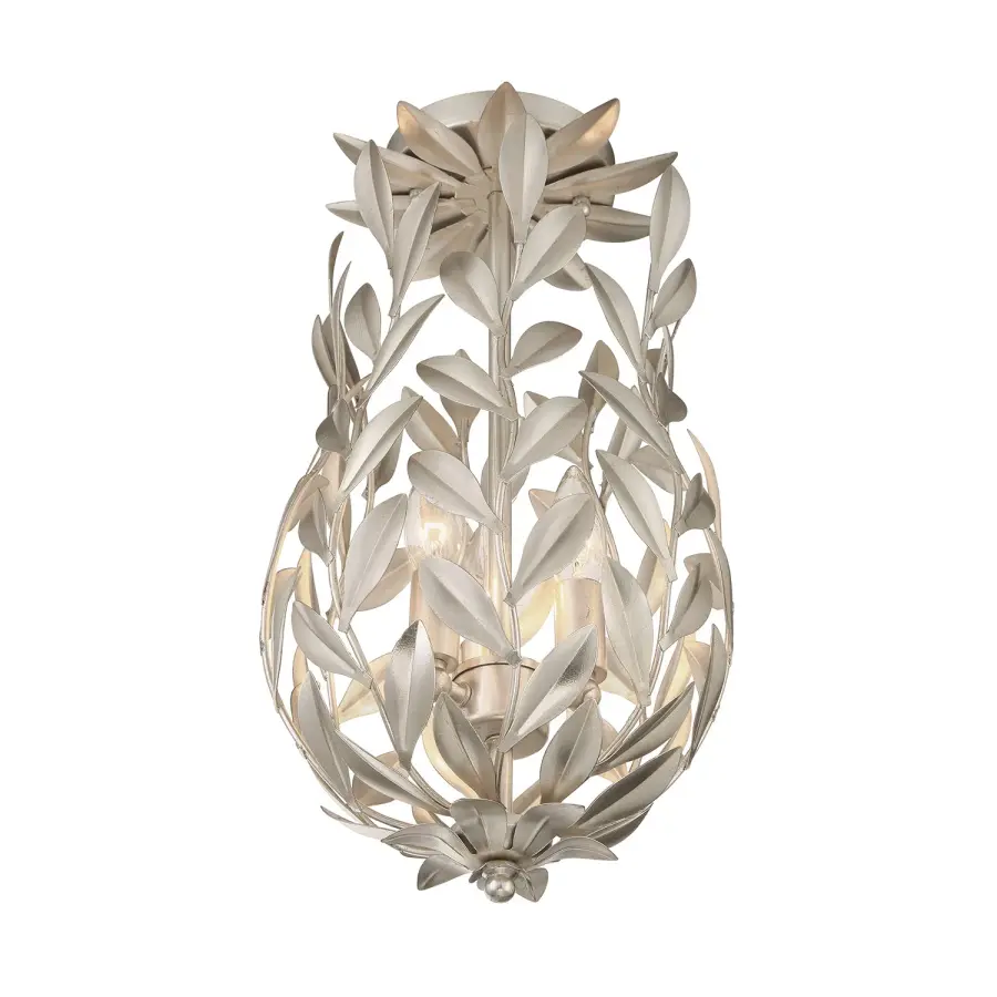 Broche 9.5" Semi Flush Mount in Matte White - Image 22