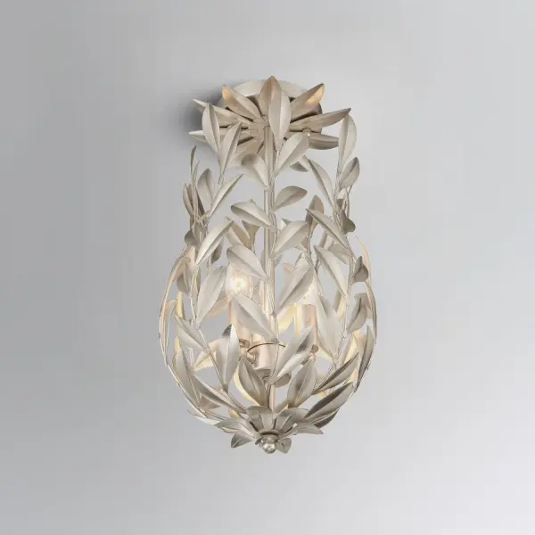 Broche 9.5" Semi Flush Mount in Matte White - Image 25