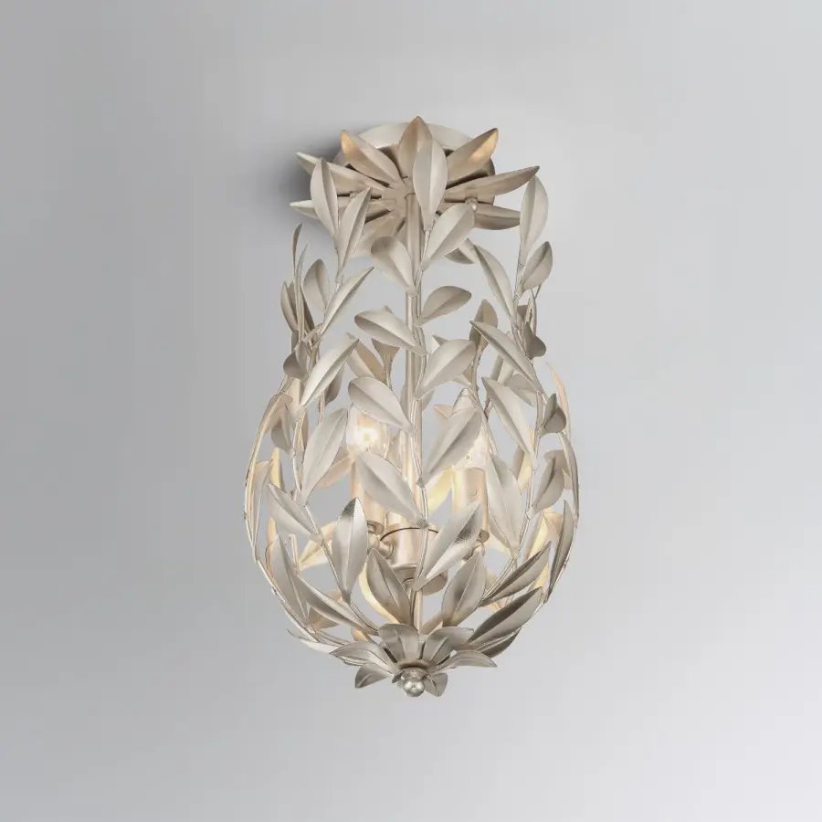 Broche 9.5" Semi Flush Mount in Matte White - Image 25