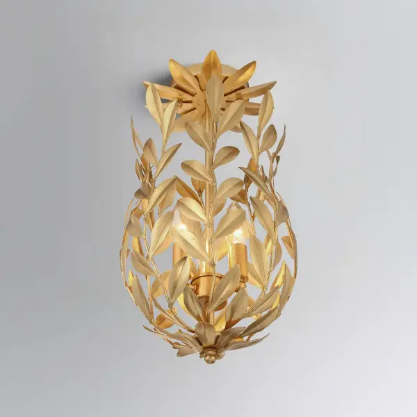 Broche 9.5" Semi Flush Mount in Matte White - Image 7