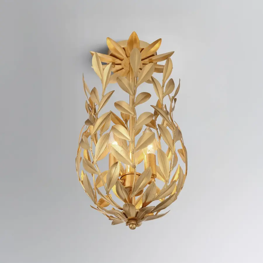 Broche 9.5" Semi Flush Mount in Matte White - Image 7