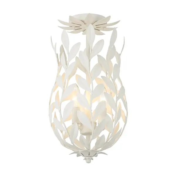 Broche 9.5" Semi Flush Mount in Matte White - Image 10