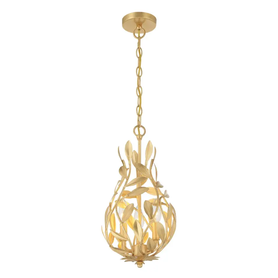 Broche 9" Chandelier in Champagne Green Tea - Image 1