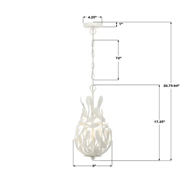Broche 9" Chandelier in Champagne Green Tea - Image 15