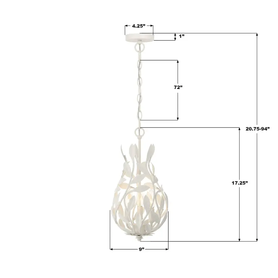 Broche 9" Chandelier in Champagne Green Tea - Image 15