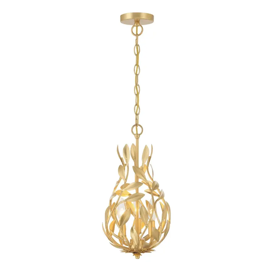 Broche 9" Chandelier in Champagne Green Tea - Image 3