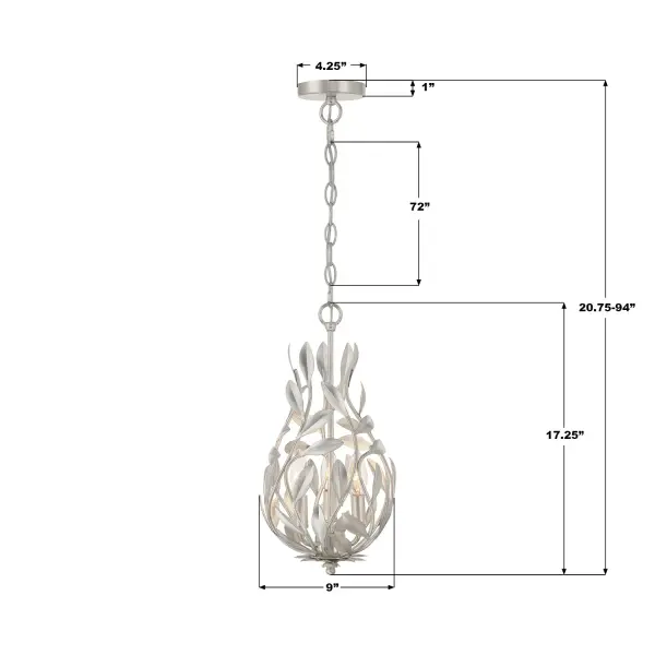 Broche 9" Chandelier in Champagne Green Tea - Image 23
