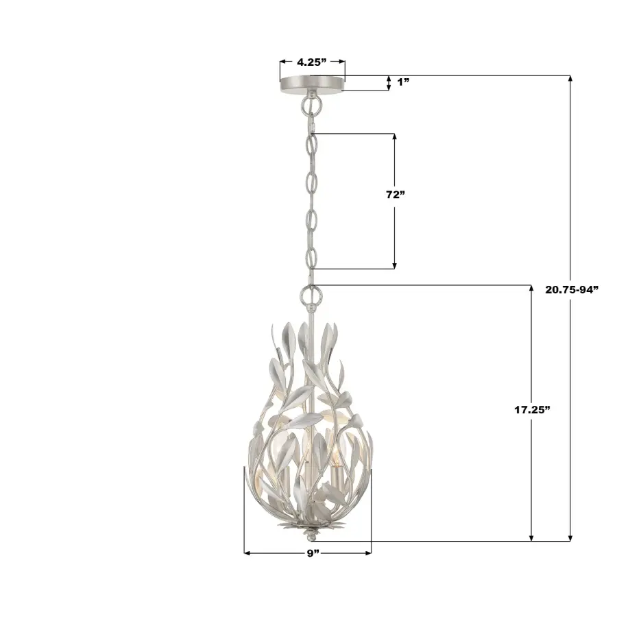 Broche 9" Chandelier in Champagne Green Tea - Image 23
