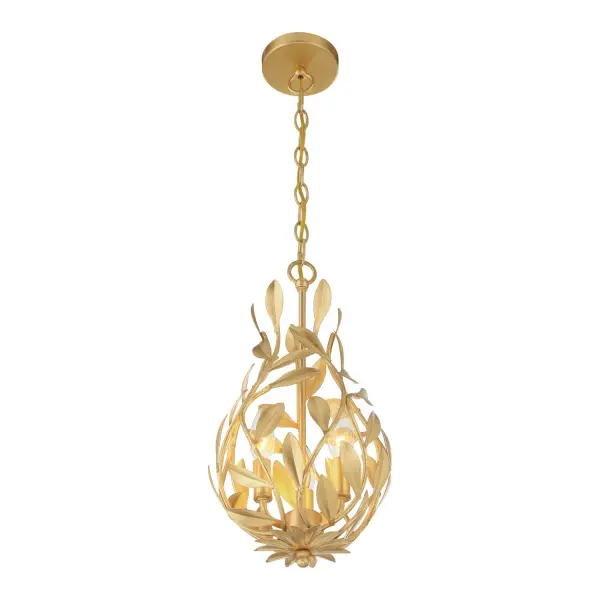 Broche 9" Chandelier in Champagne Green Tea - Image 4