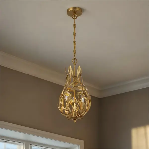 Broche 9" Chandelier in Champagne Green Tea - Image 6