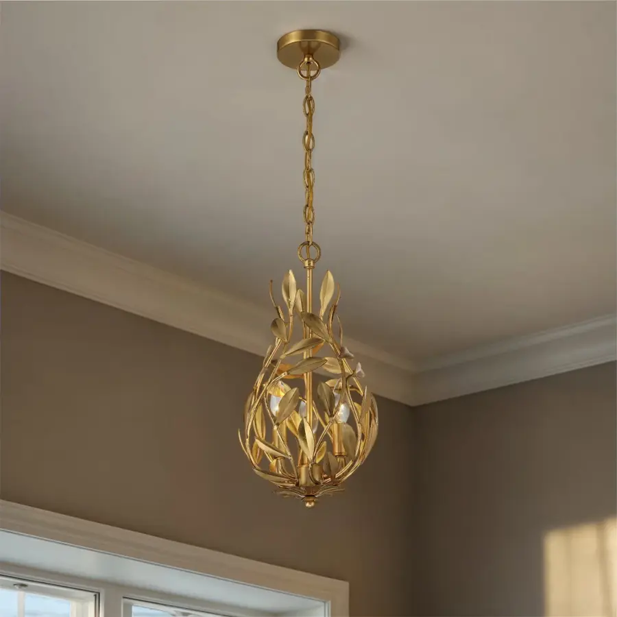 Broche 9" Chandelier in Champagne Green Tea - Image 6