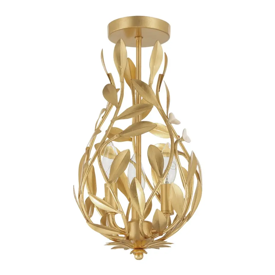 Broche 9" Semi Flush Mount in Matte White - Image 2
