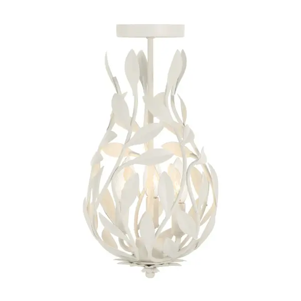Broche 9" Semi Flush Mount in Matte White - Image 11