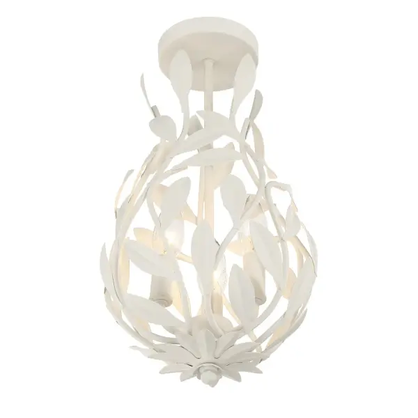 Broche 9" Semi Flush Mount in Matte White - Image 12