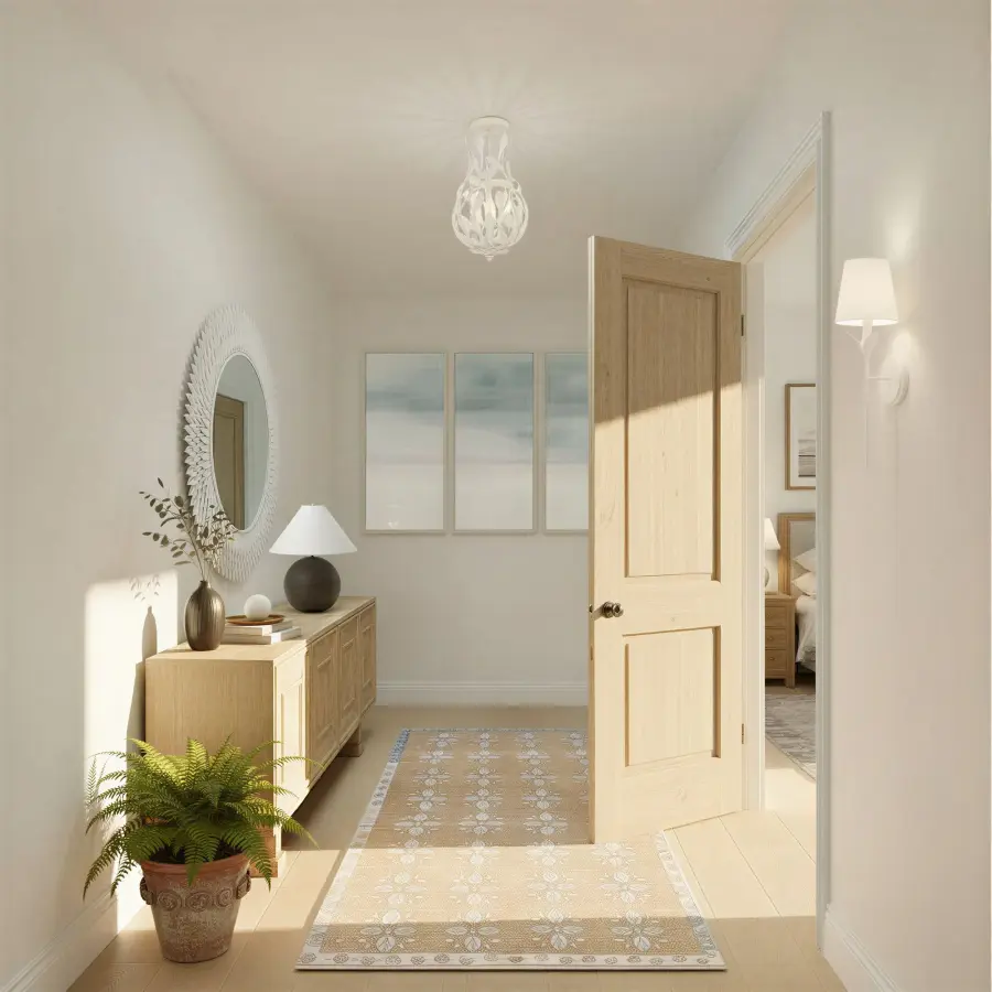 Broche 9" Semi Flush Mount in Matte White - Image 14