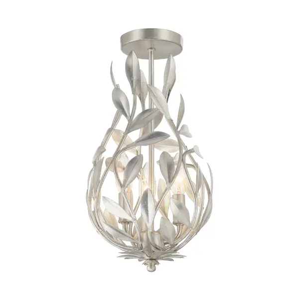 Broche 9" Semi Flush Mount in Matte White - Image 17