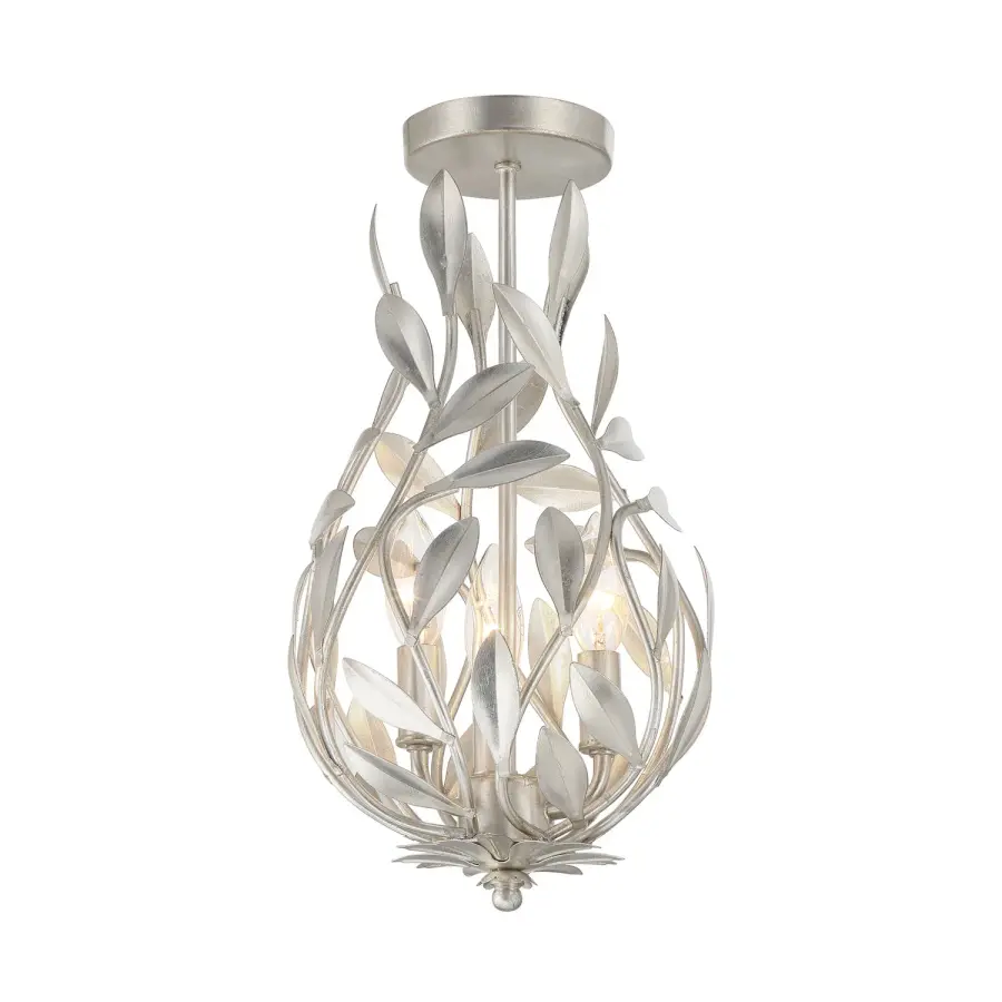 Broche 9" Semi Flush Mount in Matte White - Image 17