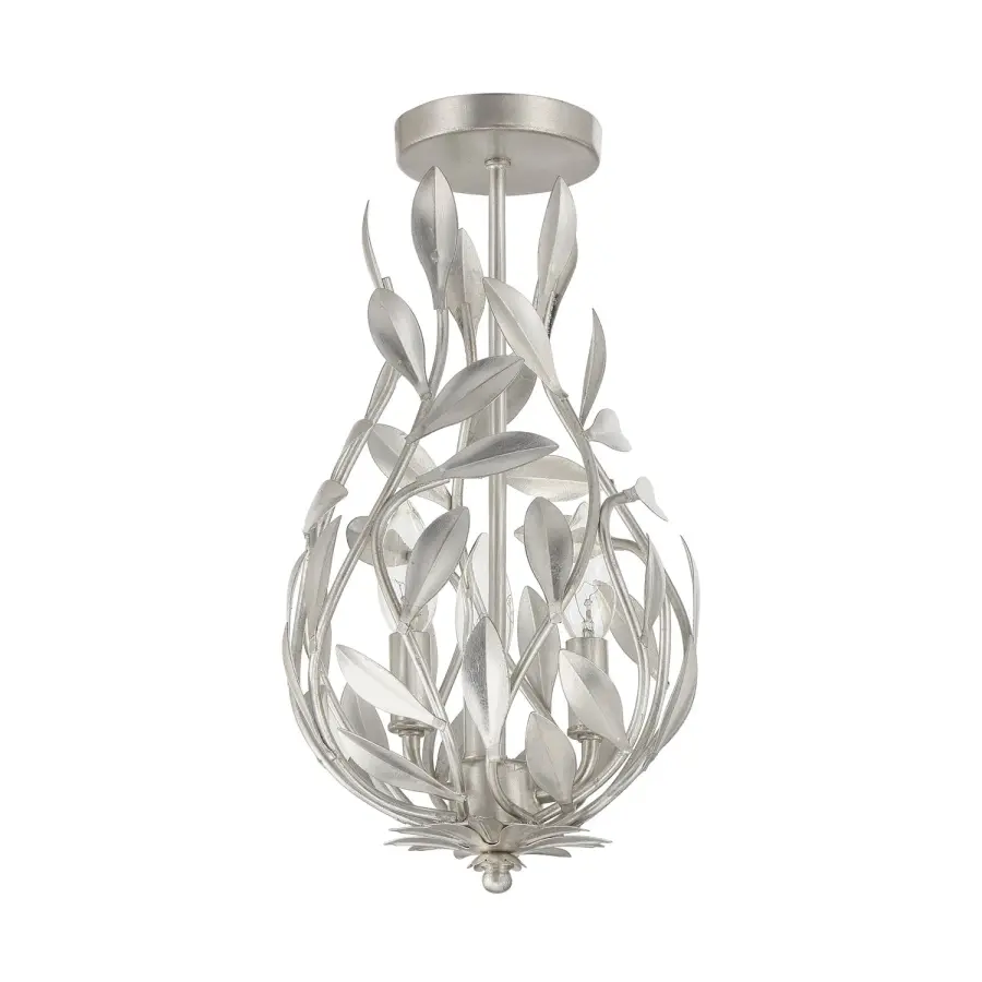 Broche 9" Semi Flush Mount in Matte White - Image 18