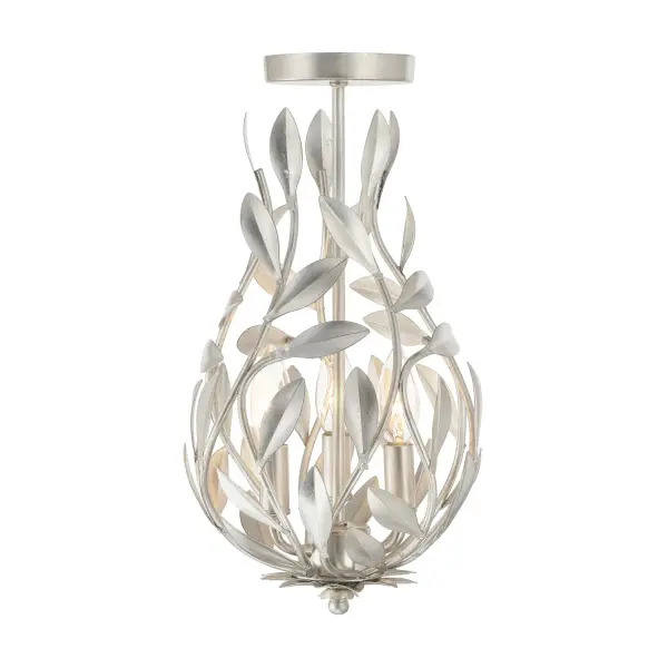 Broche 9" Semi Flush Mount in Matte White - Image 19