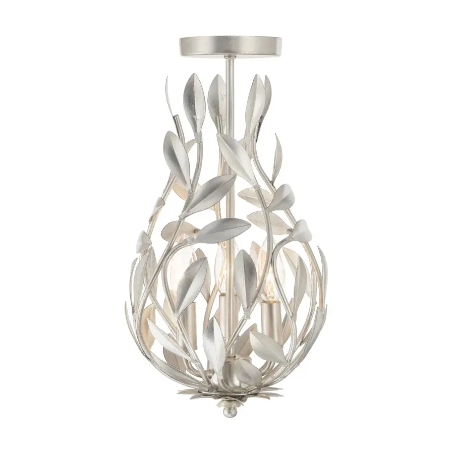 Broche 9" Semi Flush Mount in Matte White - Image 19